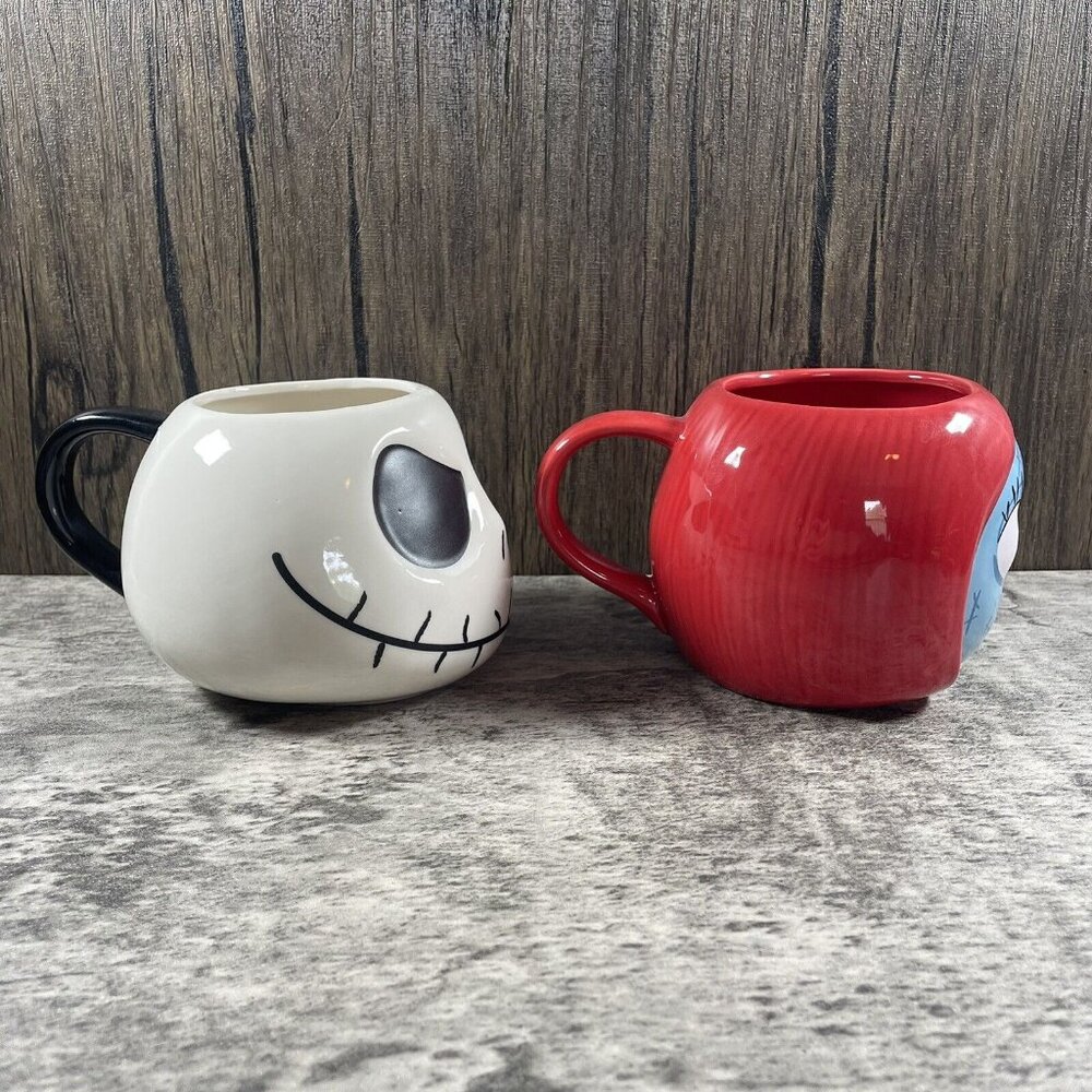 The Nightmare Before Christmas Sally Jack Set Of 2 Disney Kcare Coffee Mug Cup - Picture 3 of 6